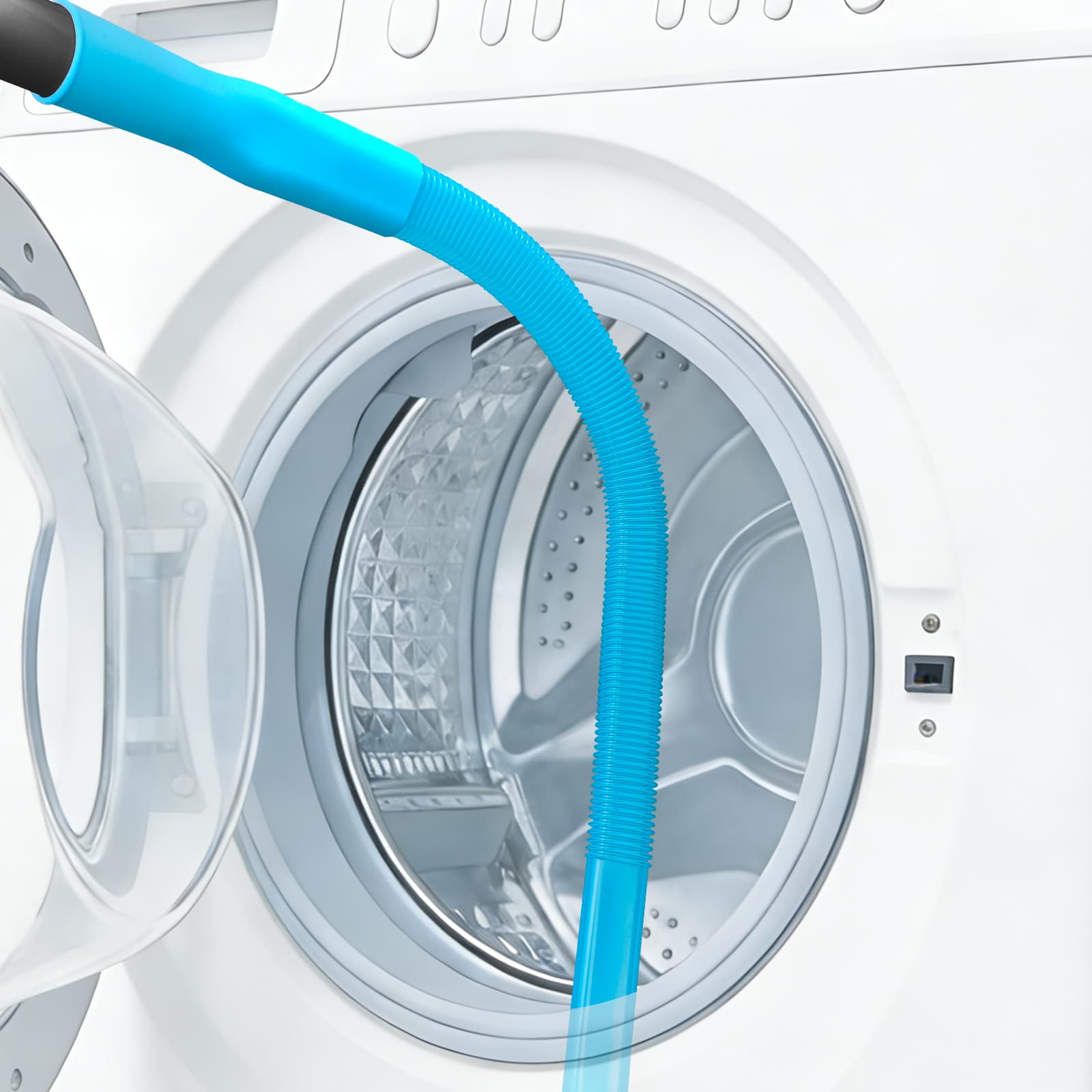 Upgrade dryer fluff exhaust cleaning kit: flexible vacuum hose accessory for removing fluff | universal vacuum cleaner deep cleaning brush suitable for clogged pipes